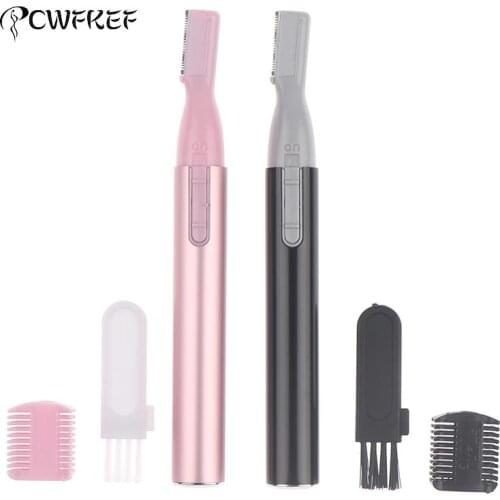 Mini Portable Practical Electric Face Eyebrow Scissors Hair Trimmer Women Body Shaver Remover Blade Razor Epilator 2 Colors