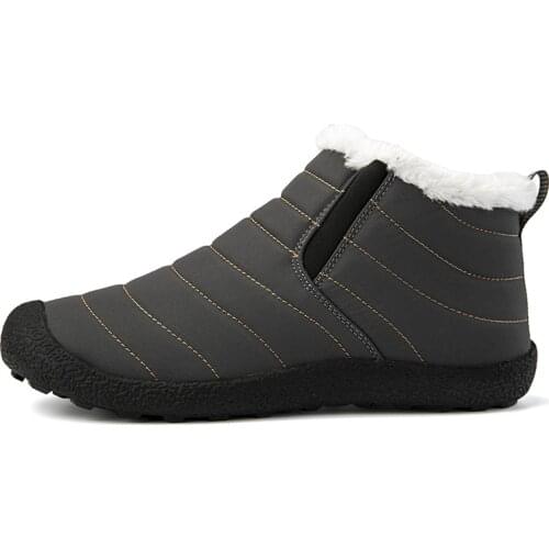 Mens Winter Snow Boots High-top Waterproof Mens Boots Plus Velvet Warm Short Boots Womens Shoes Rubber-soled Cotton Shoes