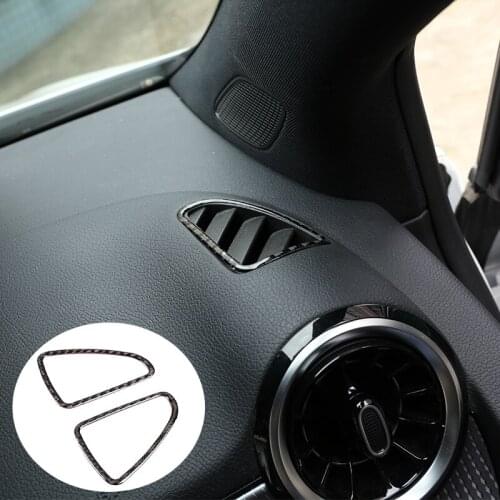Soft Carbon Fiber Dashboard Air Conditioning Vent Frame Trim For Mercedes Benz B Class W247 2019-2020 Car Accessories