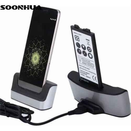 USB Dual Cradle Desk Dock Charging Charger Battery Stand Dual Dock Chargers With USB Cable For LG V20 H990 H910