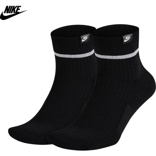 Original Nike Essential Ankle (2 Pairs) Unisex Socks-Black SX7167-010