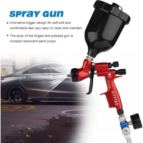 Spray gun HVLP 1.3mm nozzle 600CC add pressure gauge NEP110B car repairing tool painting