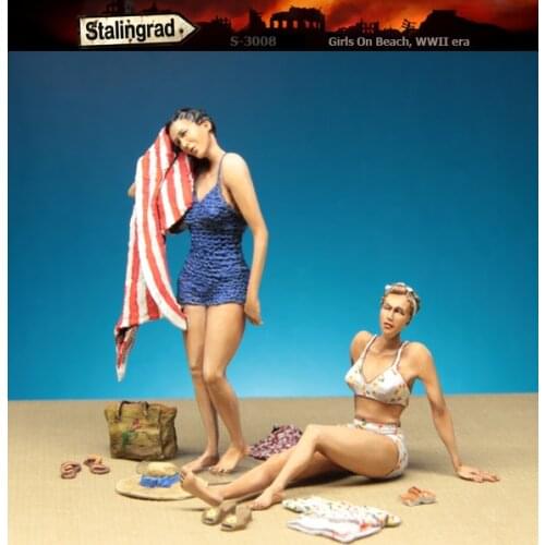 1:35 Scale Die-casting Resin Assembly Model Modern Summer Beach Beauty Model Needs To Be Colored By Hand, Free Shipping