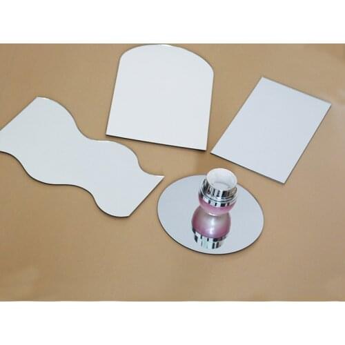 Silver Mirror Acrylic Decorative Board, Plastic Reflective Mirror Beauty Photography Props Decoration Reflection Board