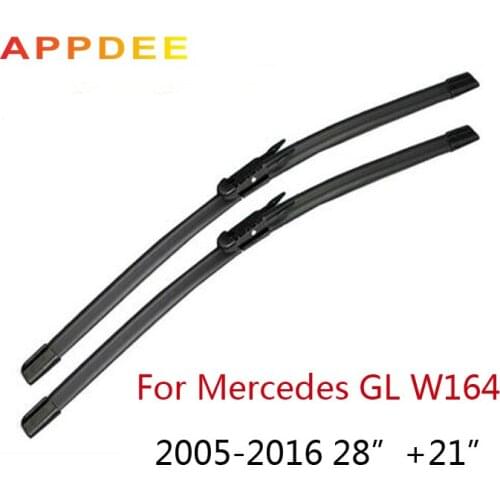 Windshield Wiper Blades For Mercedes Benz GL Class W164 2005-2016 Pair 28''+21'' Windscreen Silicone Rubber Car Accessories
