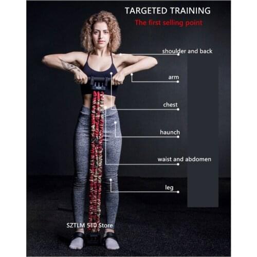 B128 sit ups Training Pro Thin Waist Motion Artifact Chest Muscle Training Device Resistance Bands Workout Jump Ropes Exercise