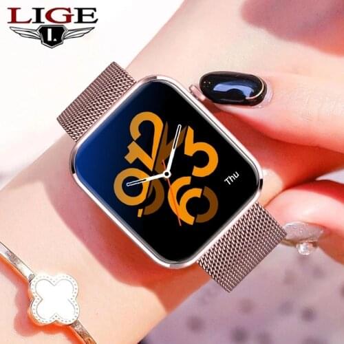 LIGE 2021 Smart Watch 1.69 inch Men Full Touch Fitness Tracker IP67 waterproof Smartwatch For Xiaomi Redmi Android Apple Huawei