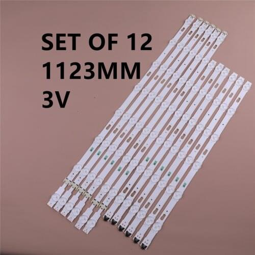 12pcs/Kit LED strips for SAM SUNG 55 TV UE55JU6672 UE55JU6495 UE55KU6172 UN55JU6800 UA55JU50S CY GJ055HGEV4H BN96 34797A