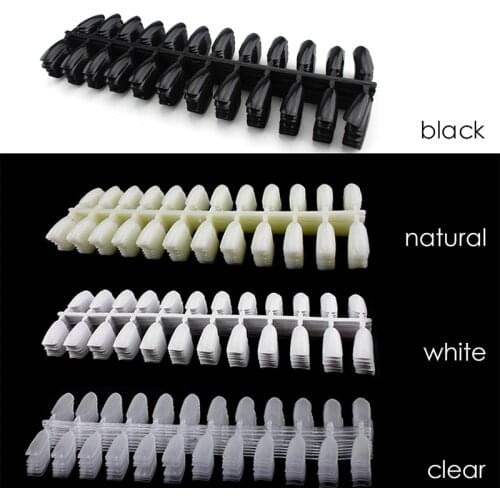 TP 1/set False Nail Tips Full Card Nail Art Display Practice Gel Polish Color Chart Palette All for ManicureDIY False Nail Art