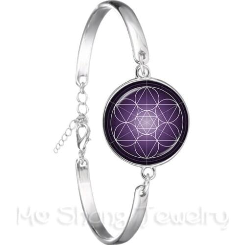 Triple Moon Goddess Bracelet Wiccan Jewelry Blue Triple Moon Goddess Silver Plated Chain Bangle Charms Pentagram Best Gift