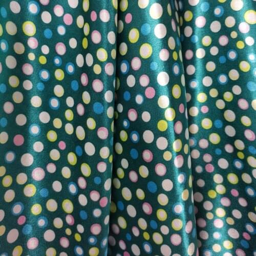 On Sale Shiny Decoration Dot Satin Cosplay Glossy Material Diy Lining Craft Tissue Charmeuse Fabric Stylish Patterns 1 yard