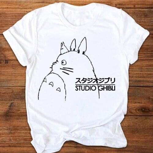 Womens T-shirt 2021 Totoro Cartoon Graphic t shirt 90s Girl Harajuku T shirt Fashion Tops Female Summer Short Sleeve Tshirt