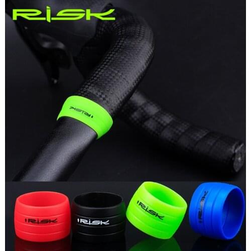 1 Pair Bicycle Handlebar Tape Fixed Ring Rubber Road Bike Silicone Ring Anti-skip Plugs For Bar Tape