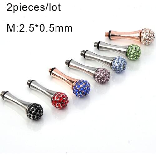 10 pieces/lot Rhinestone Scissors Removable Finger Rest Tang Tail Nail Clavo De Cola Hairstyling Tools Parts M:2.5*0.5mm