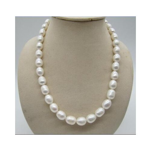 18 INCH NEW HUGE 9MM NATURAL SOUTH SEA WHITE PEARL NECKLACE14K