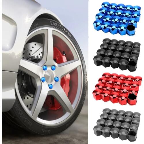 17mm 20pcs/set Car Wheel Nut Caps Protection Covers Caps Anti-Rust Auto Hub Screw Cover Car Tyre Nut Bolt Exterior Decoration