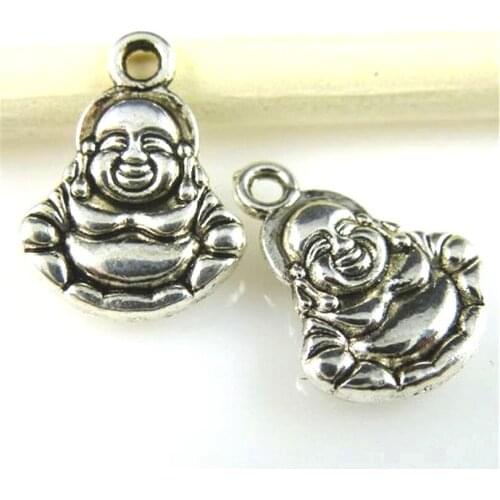 20pcs 11096 Buddha Tibetan Silver DIY Retro Jewelry Bead Charms Pendants Fit Bracelet Pendants