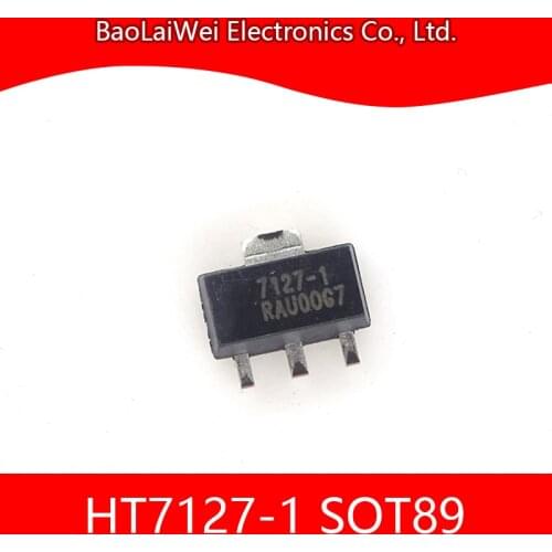 200pcs HT7127-1 3SOT89 ic chip Electronic Components Integrated Circuits 2.7V 30mA Low Power LDO voltage regulator