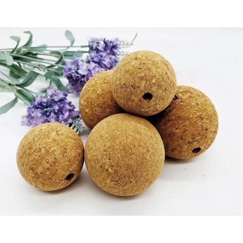 53mm/35mm Cork Ball Keychain Floating Buoy Fishing Diving Swimming Sports Accessories