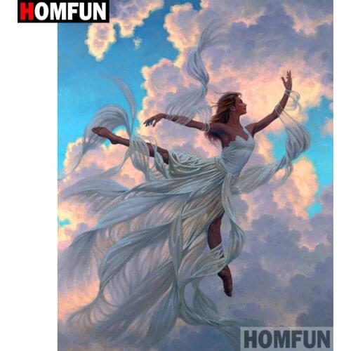 HOMFUN Full Square/Round Drill 5D DIY Diamond Painting "Dance beauty"3D Diamond Embroidery Cross Stitch Home Decor A20222