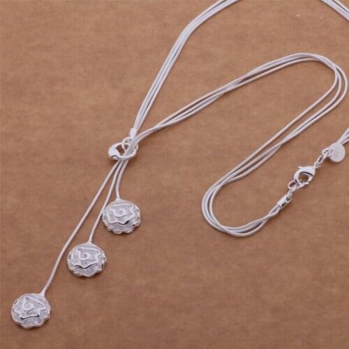AN541 Trendy wholesale Necklace, fashion jewelry Three wire flower tai chi /bxcakoja bwmaknta