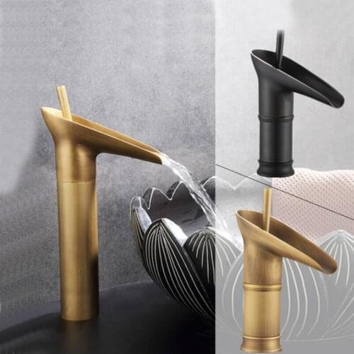 Bronze and Black Color Brass Material Deck Mounted Cold & Hot Water of Above Counter Mixer and Down Counter Mixer