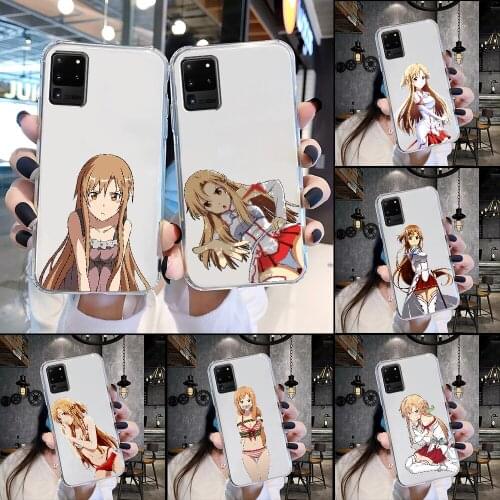 Anime Sword Art Online SAO Phone Case For Samsung Galaxy Note 4 8 9 10 20 S8 S9 S10 S10E S20 Plus UITRA Ultra transparent art