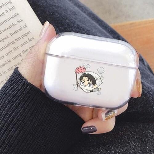 Attack on titan Levi Ackerman Chibi TPU Case For Airpods Pro Earphone Case For Airpods Wireless Bluetooth Case For AirPods 3