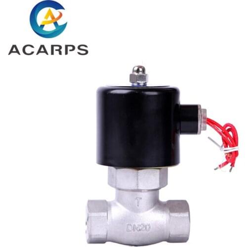 3/4" High Temperature Stainless Steel Steam Solenoid Valve Normally Closed Two Way 220V Internal Thread Solenoid Valve