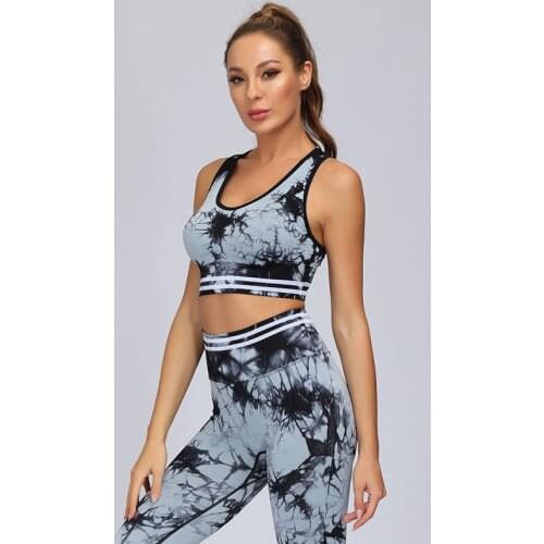 LANTECH Women Sports Suits Set Yoga Sets Clothes Squat Gym Fitness Pants Leggings Bra Clothes Seamless Sportswear Activewear