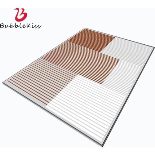 Bubble Kiss Morandi Style Area Rug for Living Room Orange Brown Geometric Pattern Bedroom Carpet Balcony Decoration Non-slip Mat