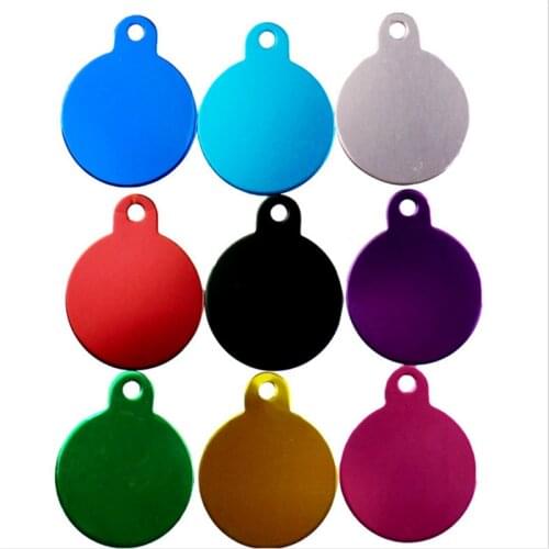 Round shape Aluminum Sublimation Colla Custom Cat Pet ID Tag/Dog Tag