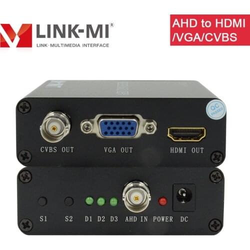LINK-MI AHD03 AHD to HDMI/VGA/CVBS HD Video Converter 1080p Support HDMI Audio and Image Output HDMI 1.4, HDCP BNC TO HDMI