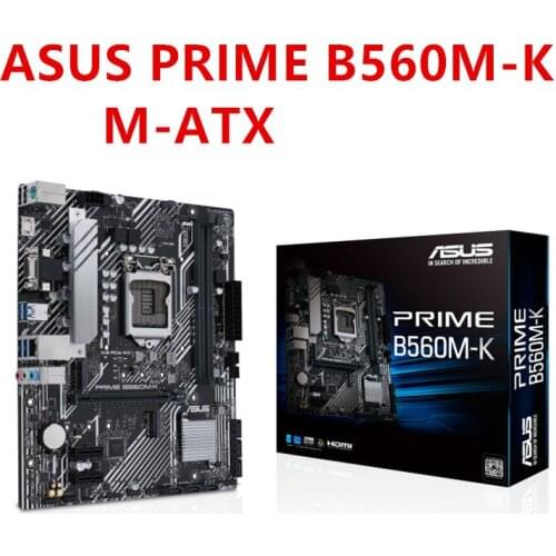 NEW For ASUS PRIME B560M-K Motherboard Socket LGA 1200 DDR4 M.2 nvme ssd For Intel B560 Original Desktop Mainboard