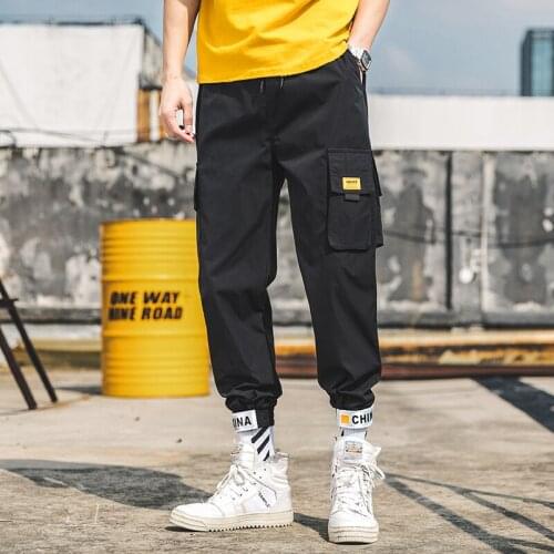 Nice Pop Fashion Cargo Pants Mens Sweatpants Male Harem Pants Hip Hop Joggers for Men Casual Pants Mens Trousers Nice Pop