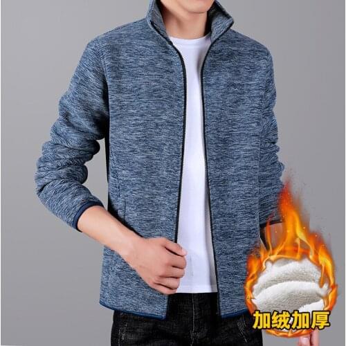 2020 Hot New Winter Mens Jackets Casual Male Outwear Thick Velvet Windbreaker Fleece Slim Fit Stand Collar Warm Versatile