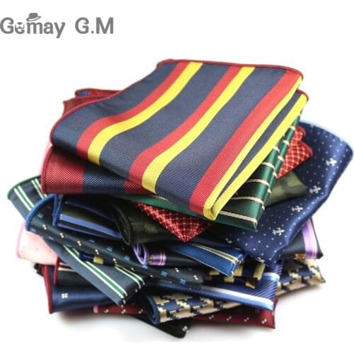 Mens Suits Polyester Handkerchiefs Woven Floral Pocket Square Hankies Chest Towel Formal Striped Wedding Pockets Square Hanky