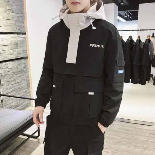 New Mens Turtleneck Sweatshirt Casual Hooded Hoodies Long Sleeve Hip-hop Mixed Color Size M-XXXL H5