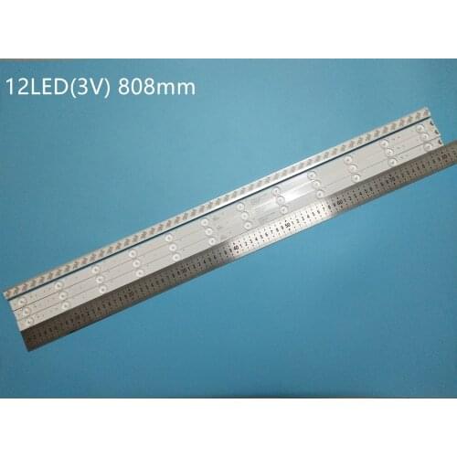 New 20 PCS/lot 12LED 808mm LED backlight strip for LE40B3000 LED40ME1000 LED40D12-ZC14-04 A B LED40D12-03(B) A