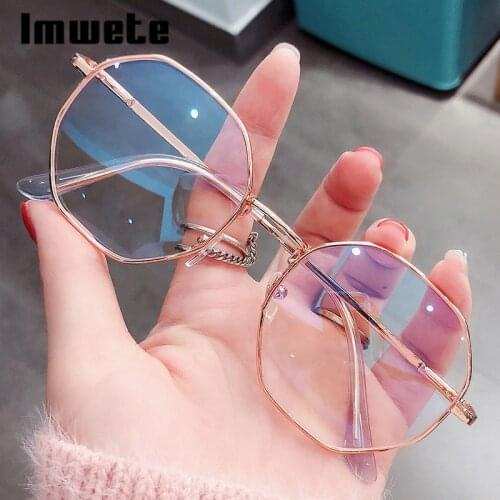 Imwete -1.0 1.5 2.0 2.5 3.0 3.5 4.0 Finished Myopia Glasses Women Men Round Eyeglasses Student Nearsighted Eyewear frame