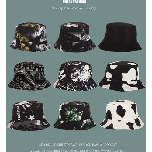 2021 Summer Bucket Hats Women Mens Panama Hat Double-sided Wear Fishing Hat Fisherman Cap For Boys/Girls Bob Femme Gorro