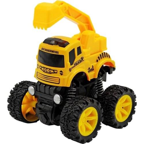 Plastic Inertia Engineering Car Vehicle Construction Truck Excavator Model Toy Kids Gifts