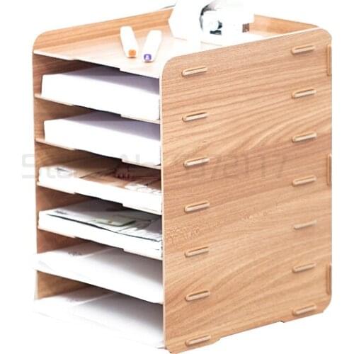 File shelf file storage shelf desktop multi-layer information shelf office supplies large table classification shelf