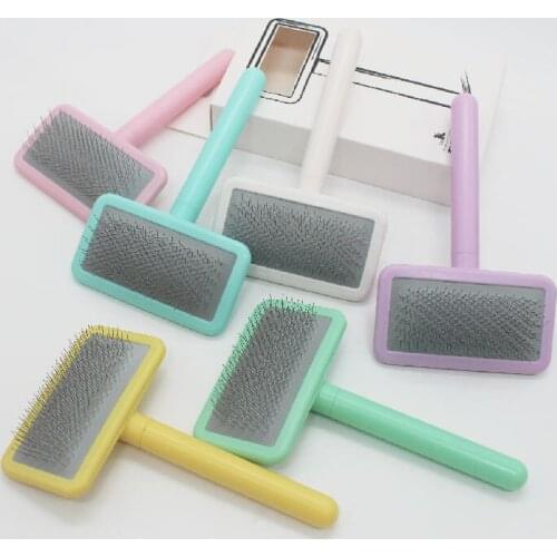 Pet Groomer Needle Comb Small White Comb 6 Colors Optional Cat Dog Elf Brush Fluffy Knotted Light Handle Pet Supplies