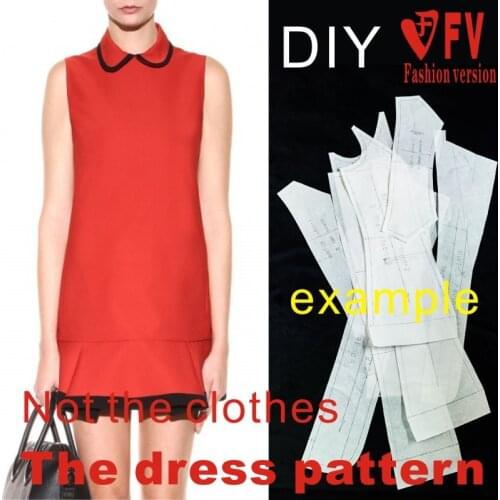 Clothing DIY The dress Dresses Sewing Pattern cutting drawing Dress Sewing Template BLQ-37