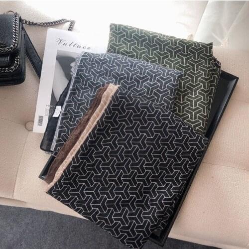 2019 Women Newest Geometry Pattern Cotton Scarf 3Colors 10pcs/lot