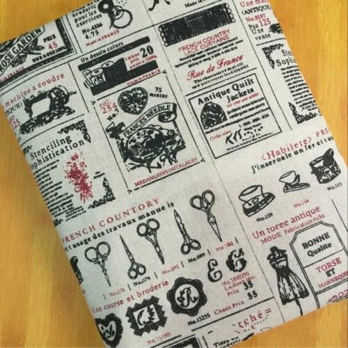 Cartoon Printed Cotton And Linen Fabric DIY Sewing Linen Fabric For Patchwork Handmade Crafts Tablecloth Cushioncover Pillowcase