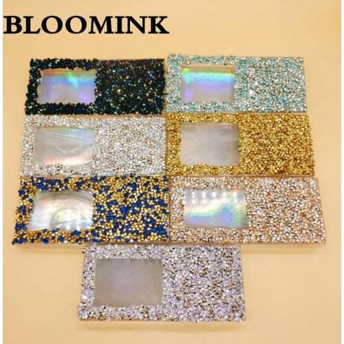 Eyelash packaging shiny diamond sticker box 3D/5D mink eyelash box