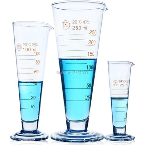 All size available 5ml to 2000ml glass graduated Cone measuring cup For school lab