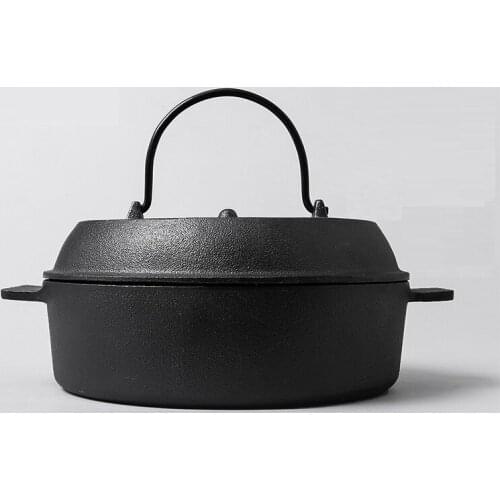High quality 22CM Flat bottom cast iron Thermal Cooker old fashioned manual no coating Baked sweet potato pot